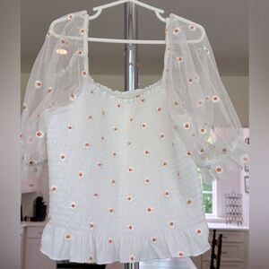 Altard State Embroidered Flower Top